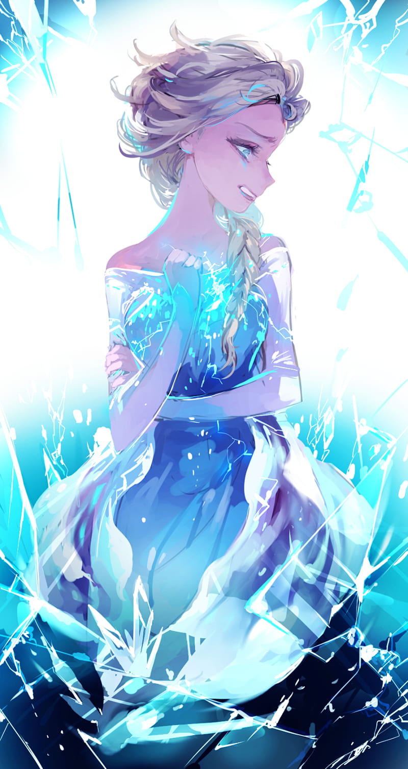 Elsa the Snow Queen, Mobile Anime Board, HD phone wallpaper