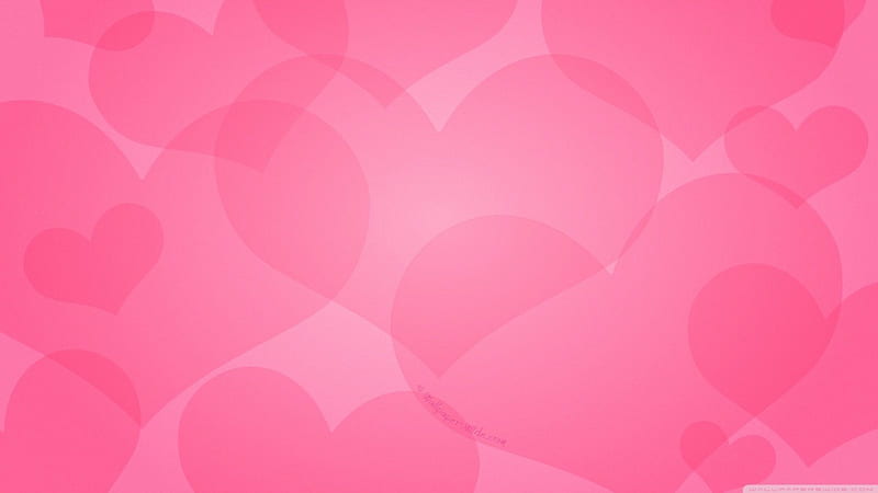 Pink hearts, windows, people, entertainment, technology, other, HD wallpaper