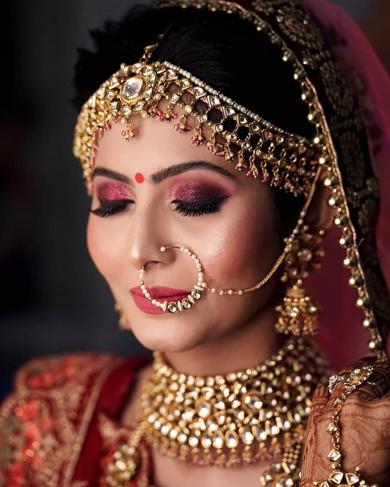 Here Are Some Indian Bridal Makeup To Give You Some Much Needed Makeup Inspiration. Bridal Makeup , Bridal Makeup, Indian Bridal Makeup, HD phone wallpaper