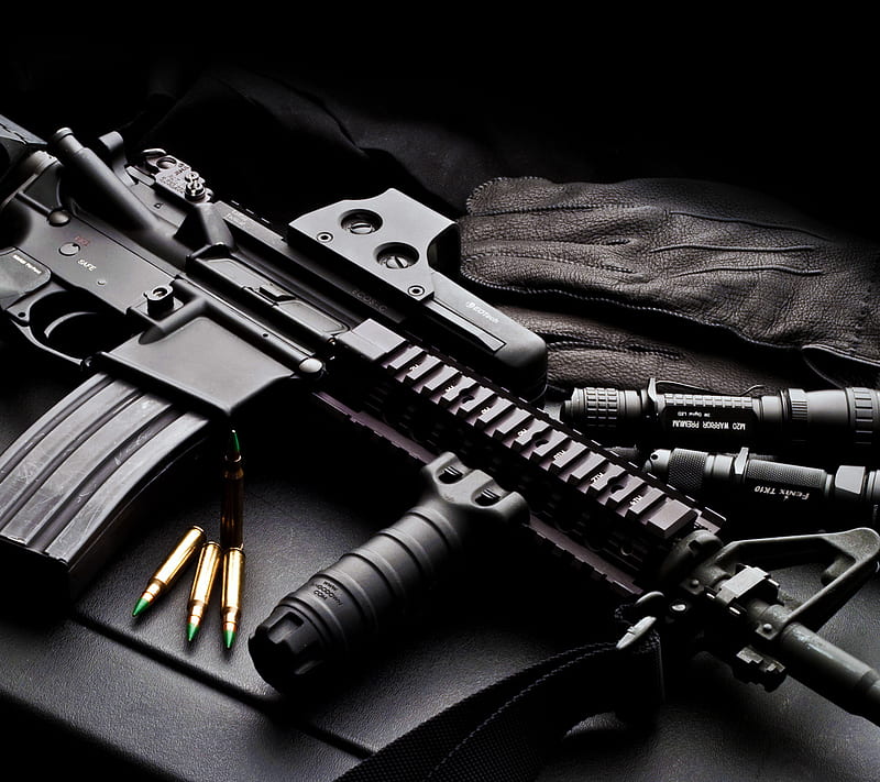 Carabine, black, bullet, cool, gun, HD wallpaper