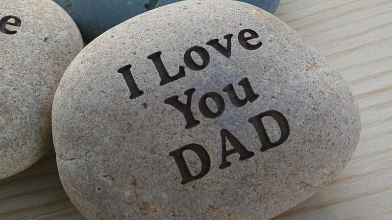 I Love You Dad Words Engraved In A Stone Mom Dad, HD wallpaper