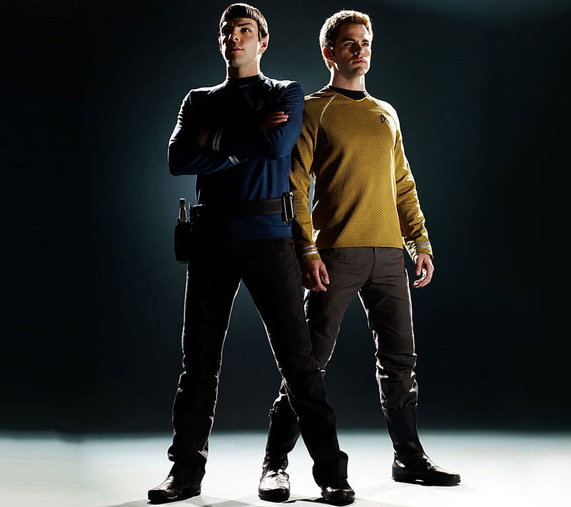 Kirk And Spock, captain, star, trek, vulcan, HD wallpaper