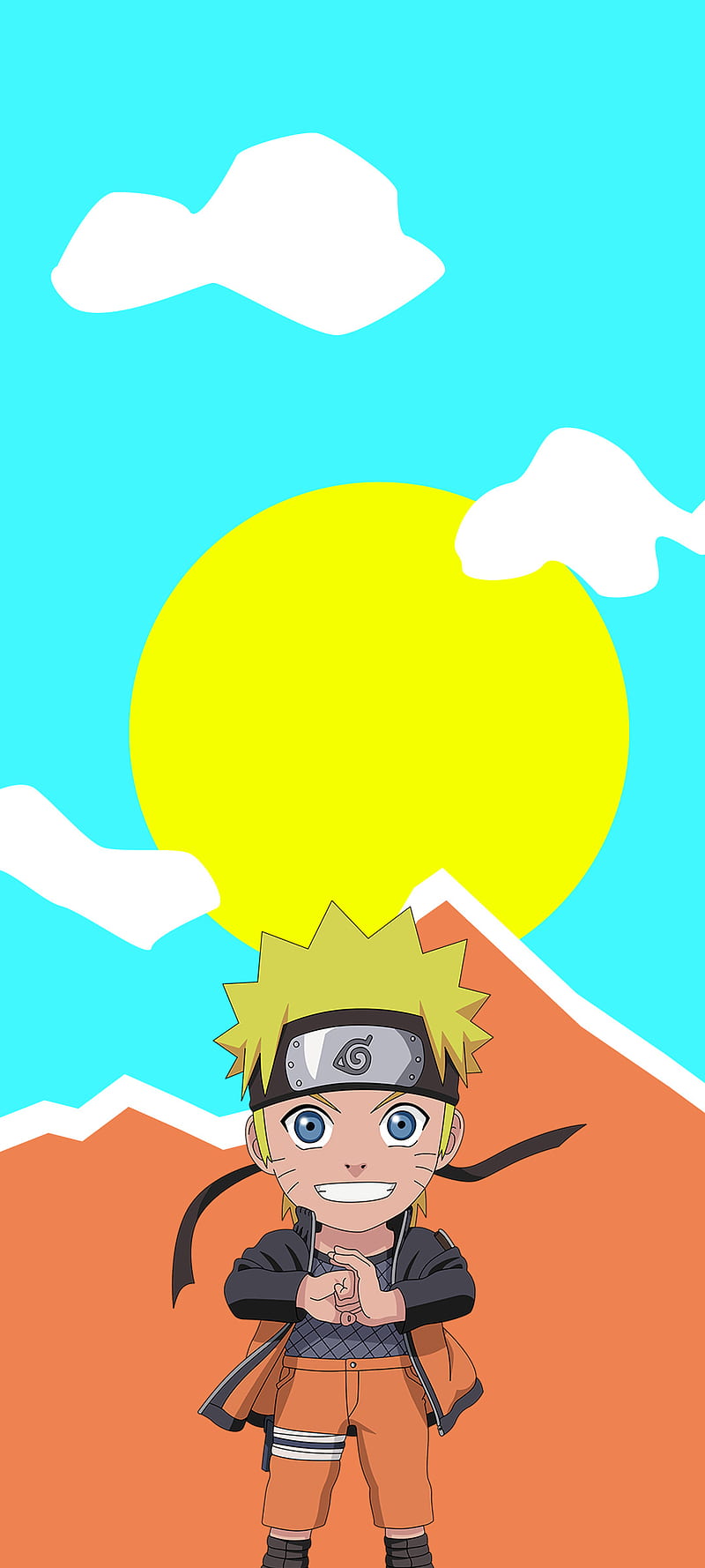 Naruto, anime, chibi, minimalist, HD phone wallpaper | Peakpx