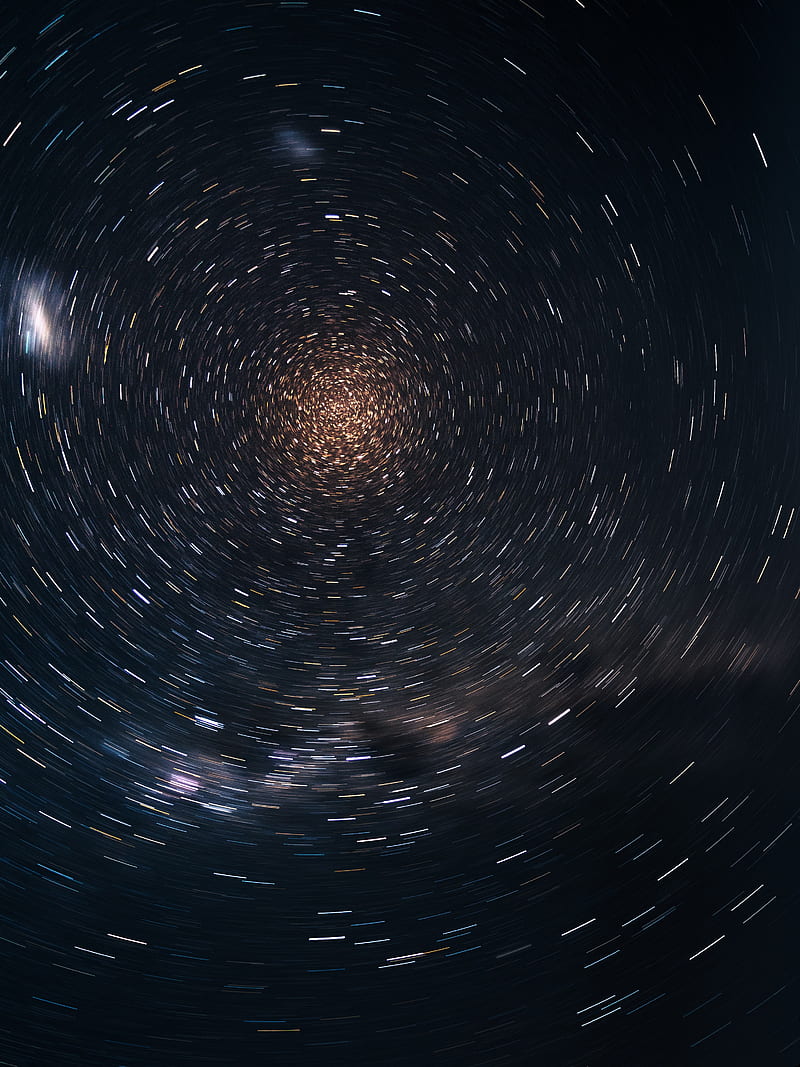starry sky, blur, rotation, abstraction, HD phone wallpaper