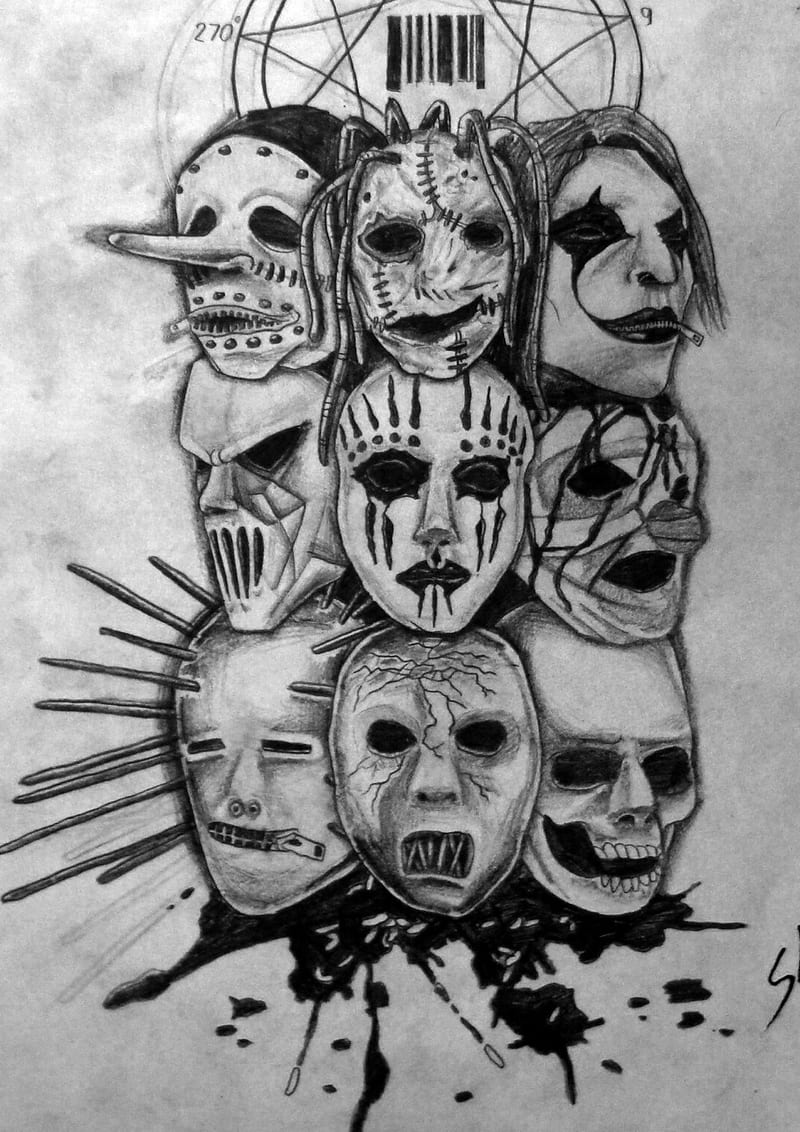 Slipknot, mask, metal, skull, skulls, HD phone wallpaper