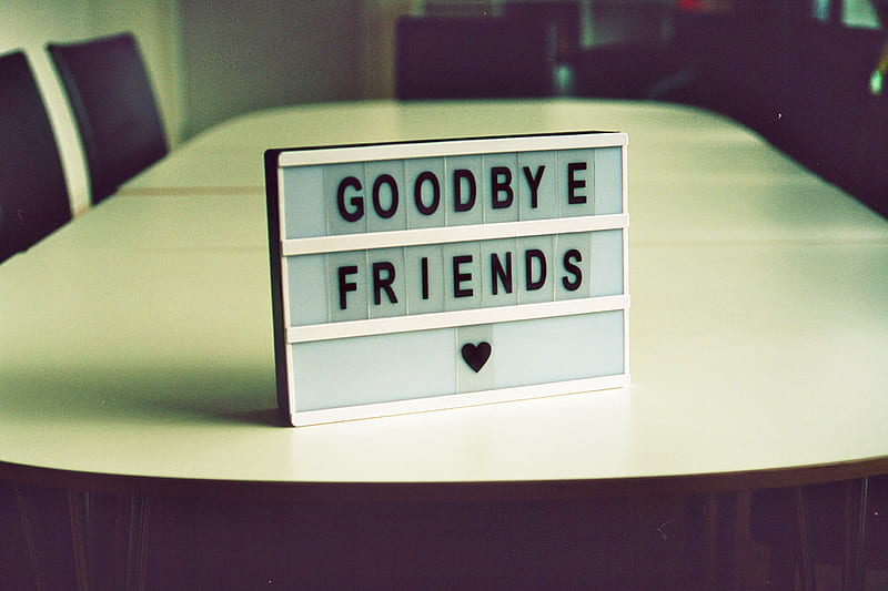 gray goodbye friends board, HD wallpaper