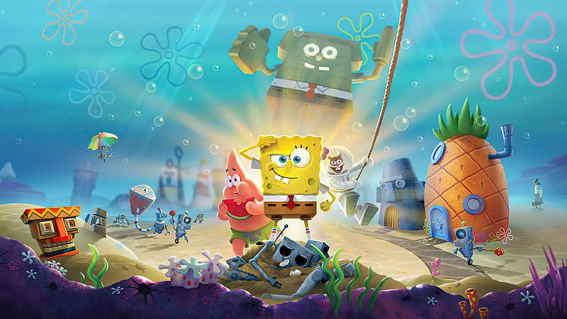 SpongeBob SquarePants Battle For Bikini Bottom Rehydrated, SpongeBob-SquarePants-Battle-for-Bikini-Bottom-Rehydrated, games, xbox-games, ps4-games, HD wallpaper