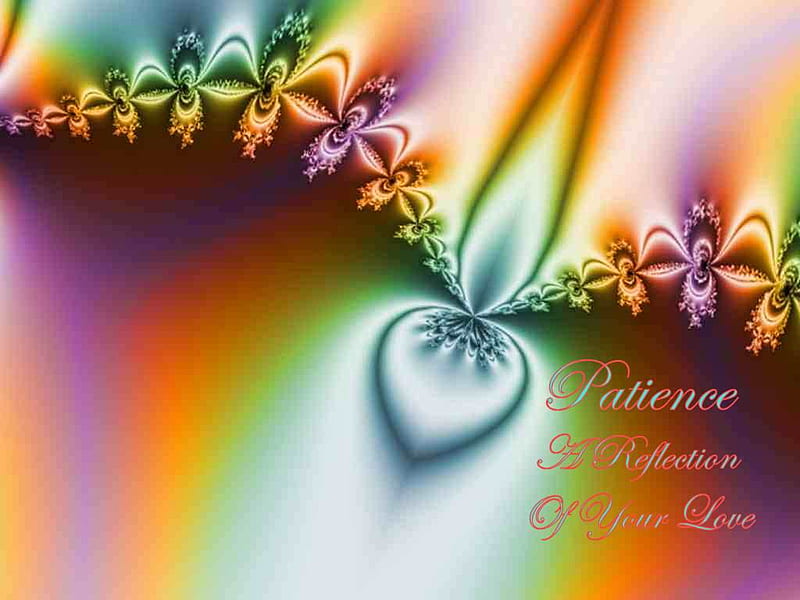 Patience is..., colors, note, satiny, abstract, HD wallpaper