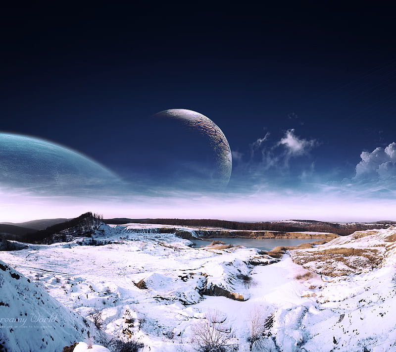 Winter, landscape, planet, sky, HD wallpaper | Peakpx