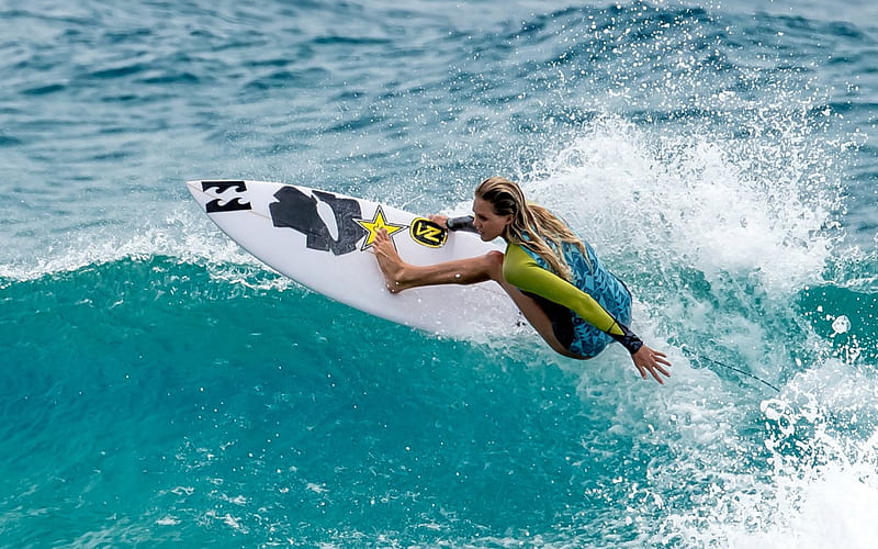 Pro Surfer ~ Alana Blanchard, Surfer, Waves, Swimsuit, Surfboard, HD wallpaper