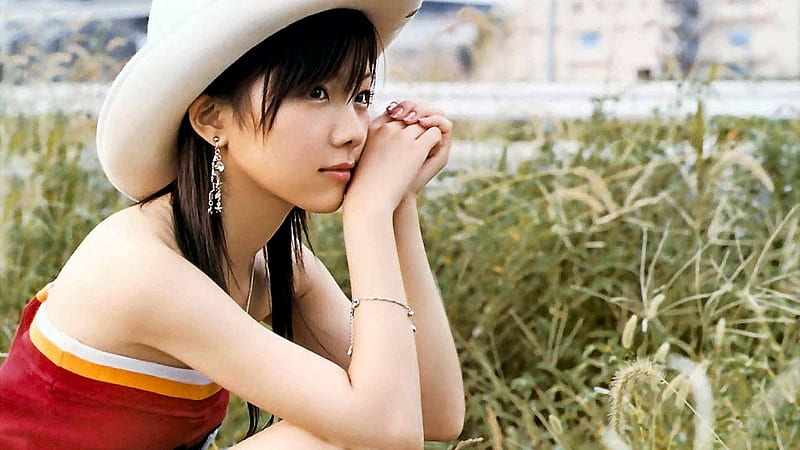 Korean Cowgirl . ., female, models, hats, cowgirl, ranch, outdoors, women, brunettes, Korean, Asian, western, style, HD wallpaper