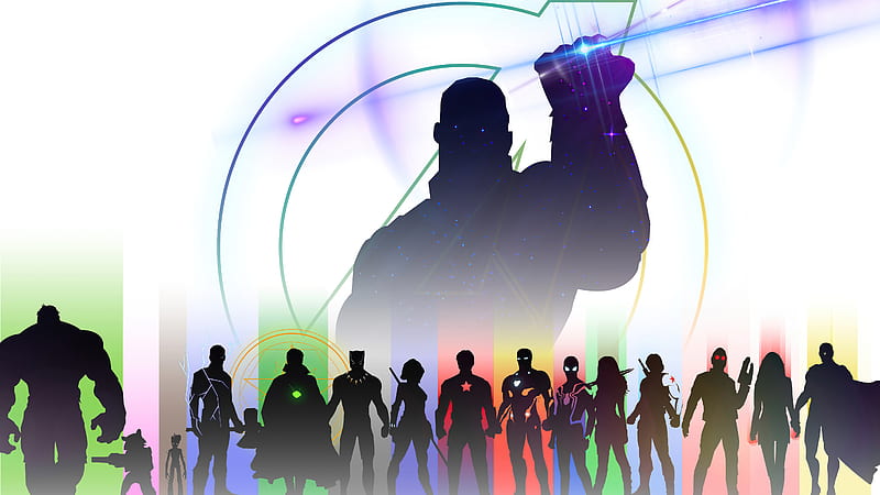 Infinity War , avengers, superheroes, thor, black-panther, iron-man, thanos, captain-america, baby-groot, hulk, star-lord, spiderman, black-widow, artstation, HD wallpaper