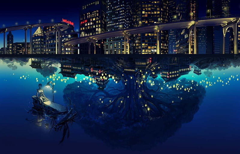 Anime backgrounds night time HD wallpapers  Pxfuel