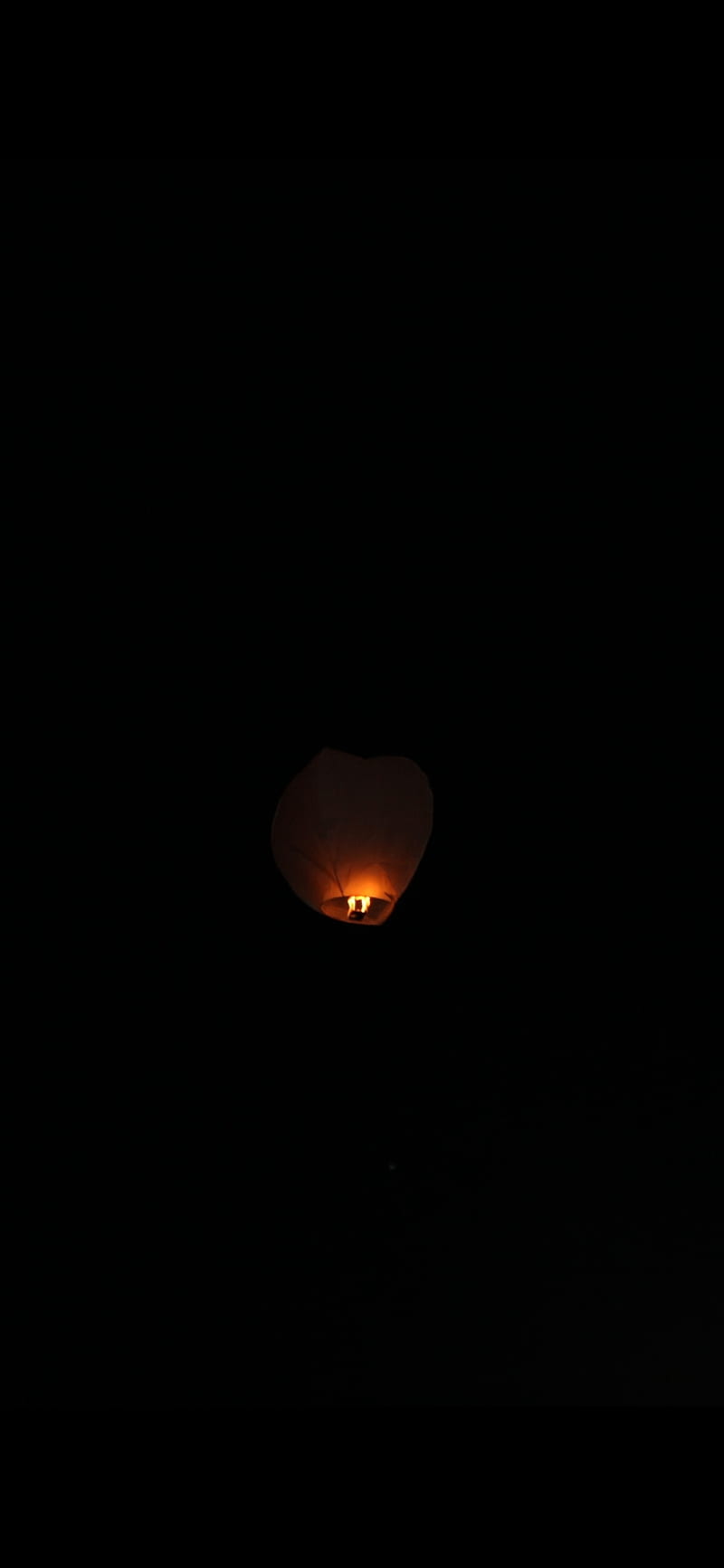 wish lanterns, ballon, black, dark, fire, night, wish lantern, HD phone wallpaper