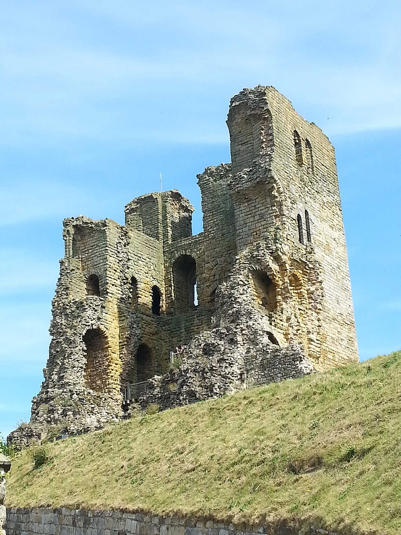 Scarborough Castle, castles, medieval, HD phone wallpaper