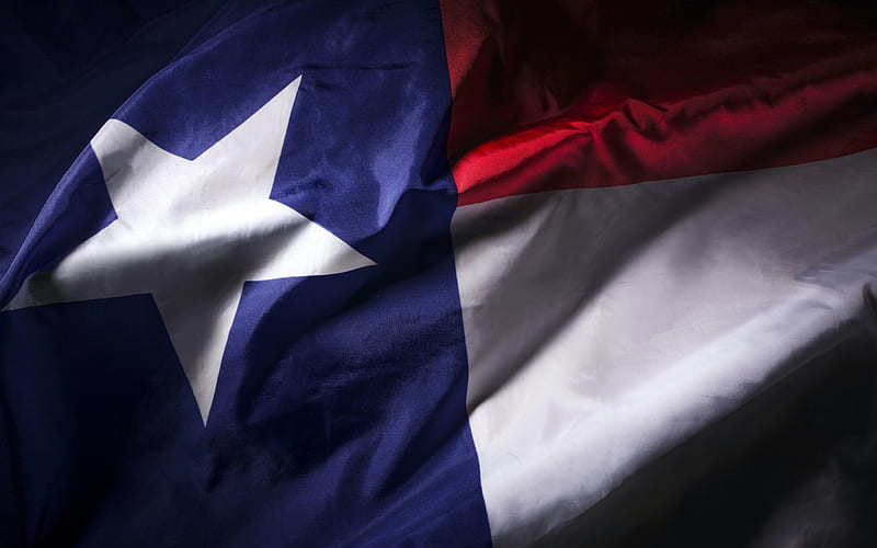 Texas flag, American state, silk fabric, flag of Texas, waves fabric texture, Texas, USA, HD wallpaper