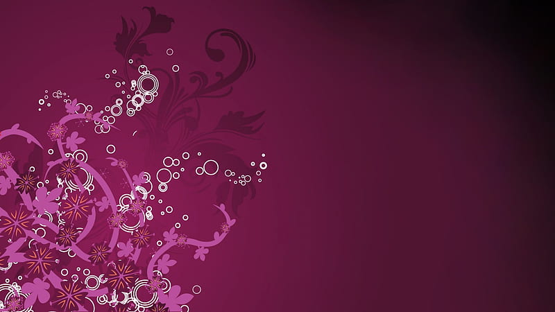 Floral Grungy, shapes, grunge, graphics, abstract, pink, vector, floral, HD wallpaper