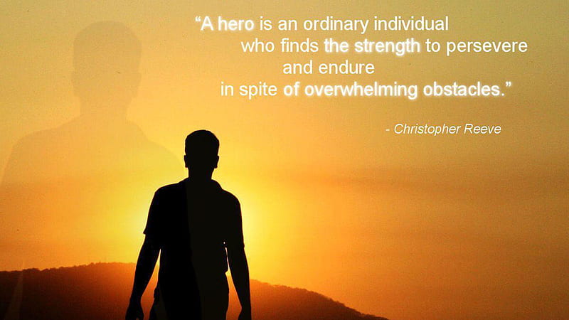 A Hero Is An Ordinary Individual Motivational, HD wallpaper