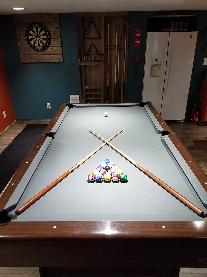 Pool table, bar, HD phone wallpaper