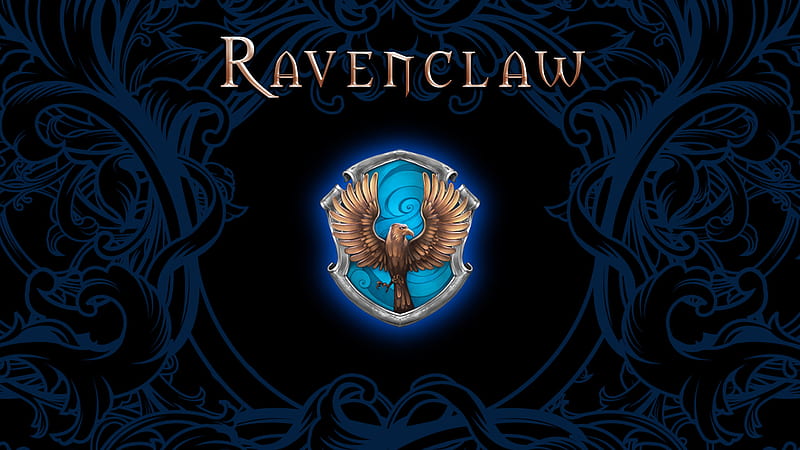 Ravenclaw Eagle Logo Blue Black Background Ravenclaw, HD wallpaper