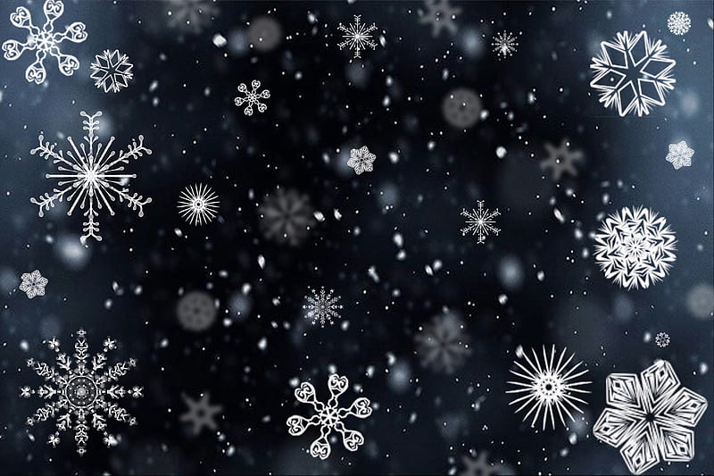 snowflakes, patterns, texture, winter, HD wallpaper