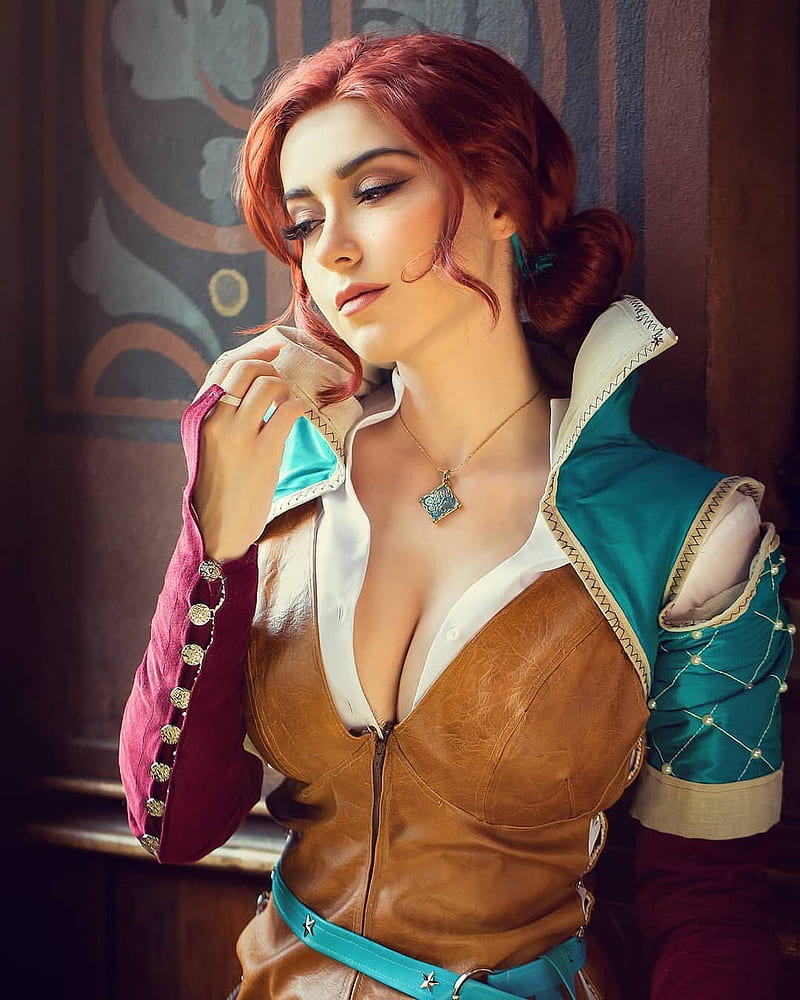 women, The Witcher 3: Wild Hunt, Triss Merigold, redhead, cosplay, Anni The Duck, HD phone wallpaper