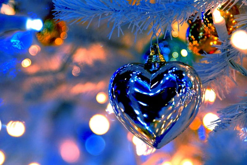 Christmas Heart, Christmas, festival, decoration, heart, HD wallpaper
