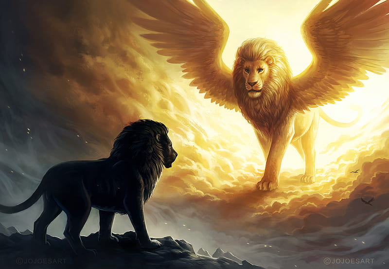 Lion King Spiritual Dark Fantasy, lion, animals, artist, artwork ...