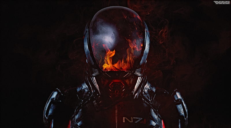 Mass Effect Andromeda Video Game Fan Art Ultra, Games, Mass Effect, Andromeda, Smoke, Game, Fire, Armor, MassEffect, pathfinder, sarahryder, HD wallpaper
