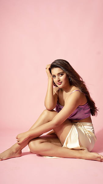 Download Nidhi Agarwal during the interview for her movie, Mr. Majnu  Wallpaper | Wallpapers.com