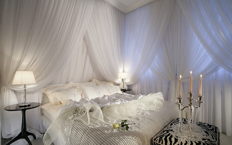 romantic room with roses