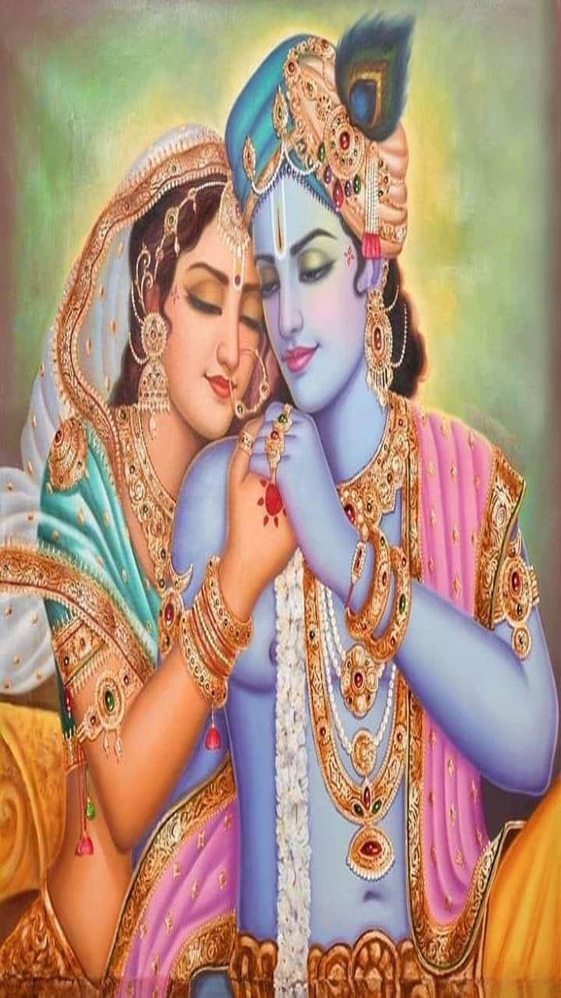 Radhakrishna, god, govind, krishna, lord, lord krishna, madhav, muralidhar, radha, shri krishna, HD phone wallpaper