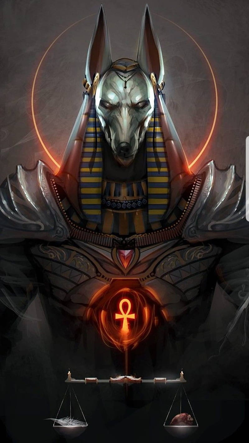 Egyptian God , black, fantasy, lol, shield, HD phone wallpaper