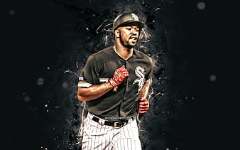 Download wallpapers Tim Anderson, Chicago White Sox, MLB, american baseball  player, portrait, black stone background, Major League Baseball for desktop  with resolution 2880x1800. High Quality HD pictures wallpapers