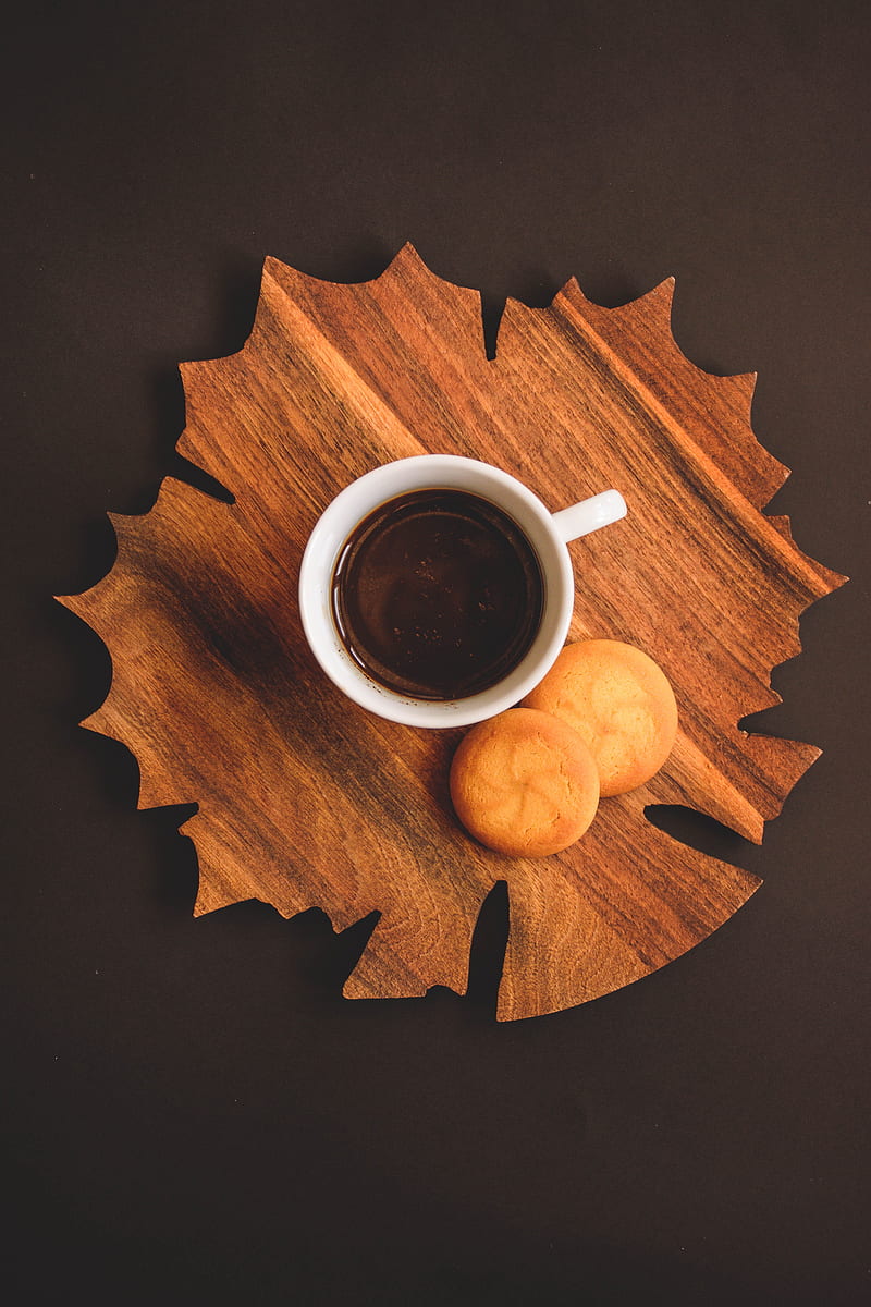 coffee, drink, mug, cookies, plate, HD phone wallpaper