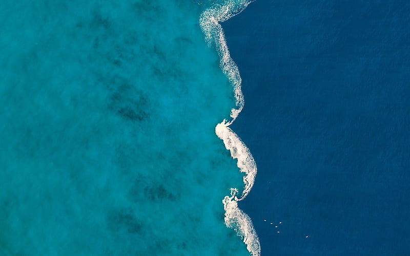 Mediterranean Sea, river Ter, Spain, Gola del Ter, mix of fresh and salt waters, HD wallpaper