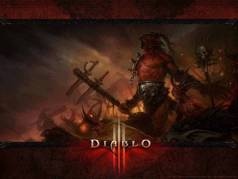 Diablo, epic, warrior, cgi, game, monster, HD wallpaper