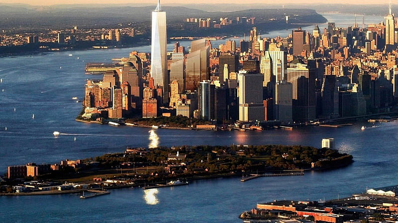 NEW YORK SKYLINE DOM TOWER, HIGHRISE, DOM, NEW YORK, SKYLINE, HD wallpaper