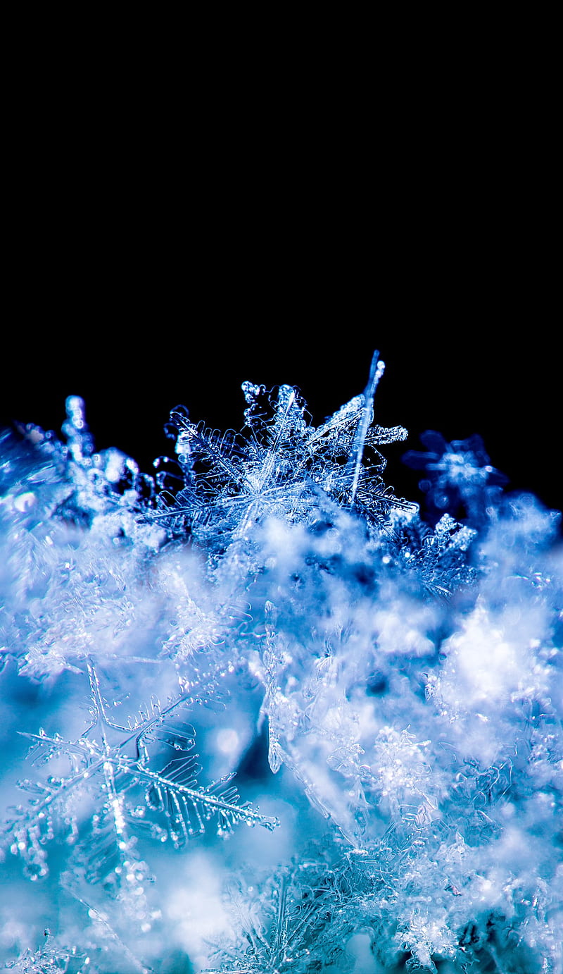 Snowflake, frozen, ice, snow, winter, HD phone wallpaper