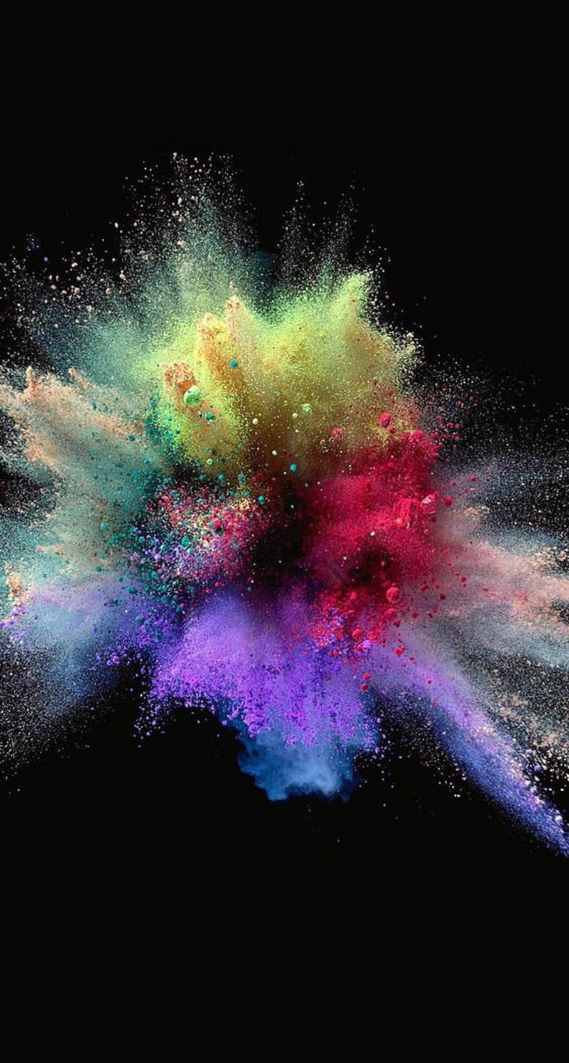 Color powders, explosion, HD phone wallpaper