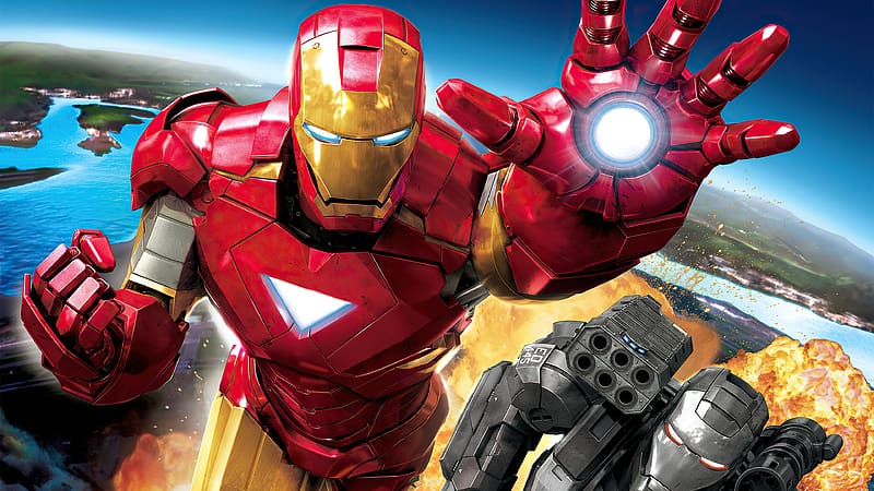 Iron Man, Video Game, Tony Stark, Iron Man 2, War Machine, James Rhodes, Iron Man 2 (Video Game), HD wallpaper