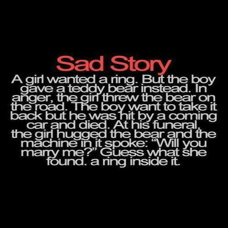 Sad Story, bear, boy, girl, hug, inside, ring, road, HD phone wallpaper