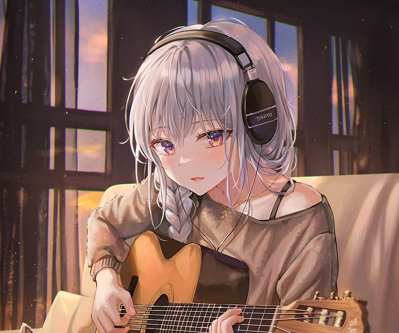 Anime Girl With Headphones, HD wallpaper | Peakpx