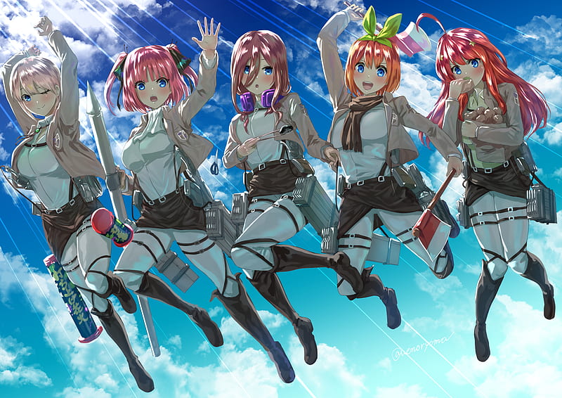 Anime, The Quintessential Quintuplets, Ichika Nakano , Itsuki Nakano , Miku Nakano , Nino Nakano , Yotsuba Nakano, HD wallpaper