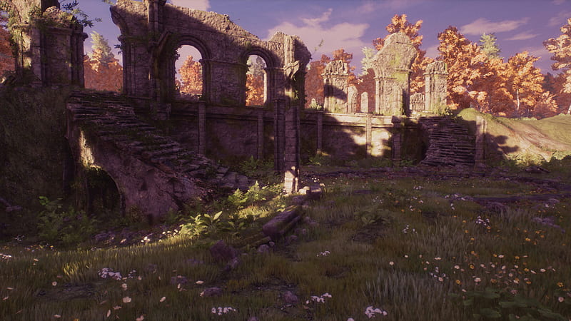 Final Fantasy XIV Old Broken Castle With Green Grass Final Fantasy XIV Games, HD wallpaper