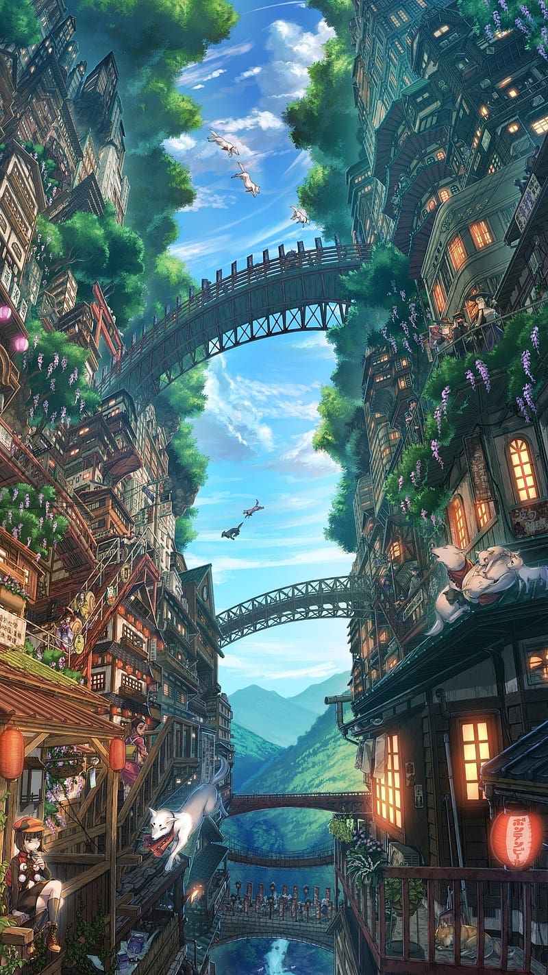 1242x2208 Awesome Anime Scenery iPhone Wallpaper Collection  Anime  Wallpaper HD