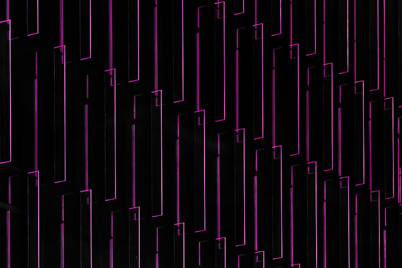 Purple Neon Gate , neon, graphy, HD wallpaper