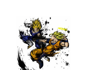 Goku vs Majin Vegeta, dbz, dragon ball z, ssj2, super saiyajin 2, HD  wallpaper