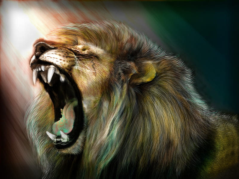 lion, king, leon, lions, roar, HD wallpaper