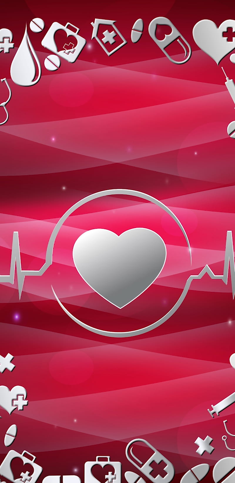 Red Medical, girly, heart, heart, HD phone wallpaper | Peakpx